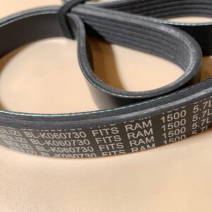 Aramid fiber serpentine belt K060730 1L5Z8620BC, integrally vulcanized stretch knit fabric square tooth drive belt for RAM 1500 5.7L and multi-brand vehicles