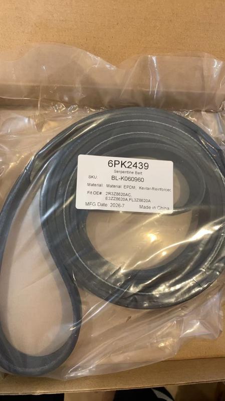6PK2439 aramid reinforced serpentine belt E3ZZ8620A K060960 for Chevrolet Silverado 1500 4.3L V6